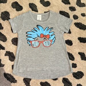 Cat & Jack Gray Tee with Blue and Red Wild Thing Graphic